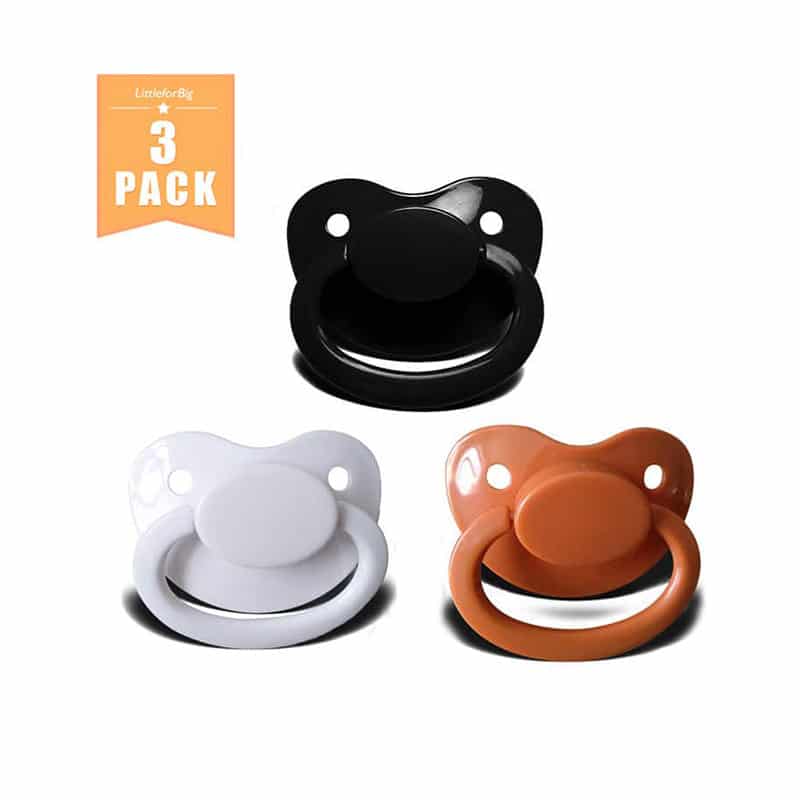 #12 Baby Bear Pacis Black Adult Pacifier