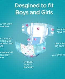LittleForBig Printed Adult Brief Diapers 10 Pieces - Little Trunks ...