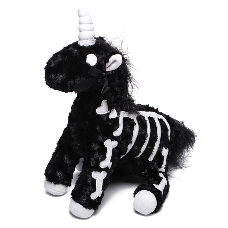 skeleton unicorn plush