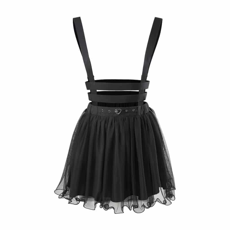 Heartbreaker Jumperskirt Overall Skirt Black - LittleForBig Cute & Sexy ...